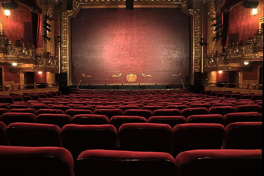 Beautiful photo of the theater hall for the performance Theatrical performances