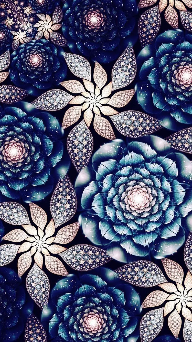 Girly Wallpaper for iPhones with Fractal Design