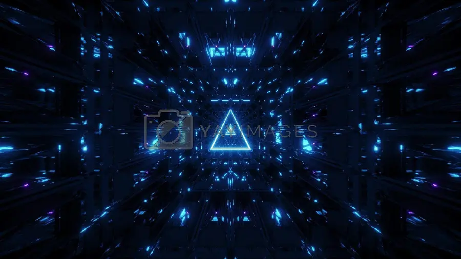 3D Wireframe Triangle Contrast Images