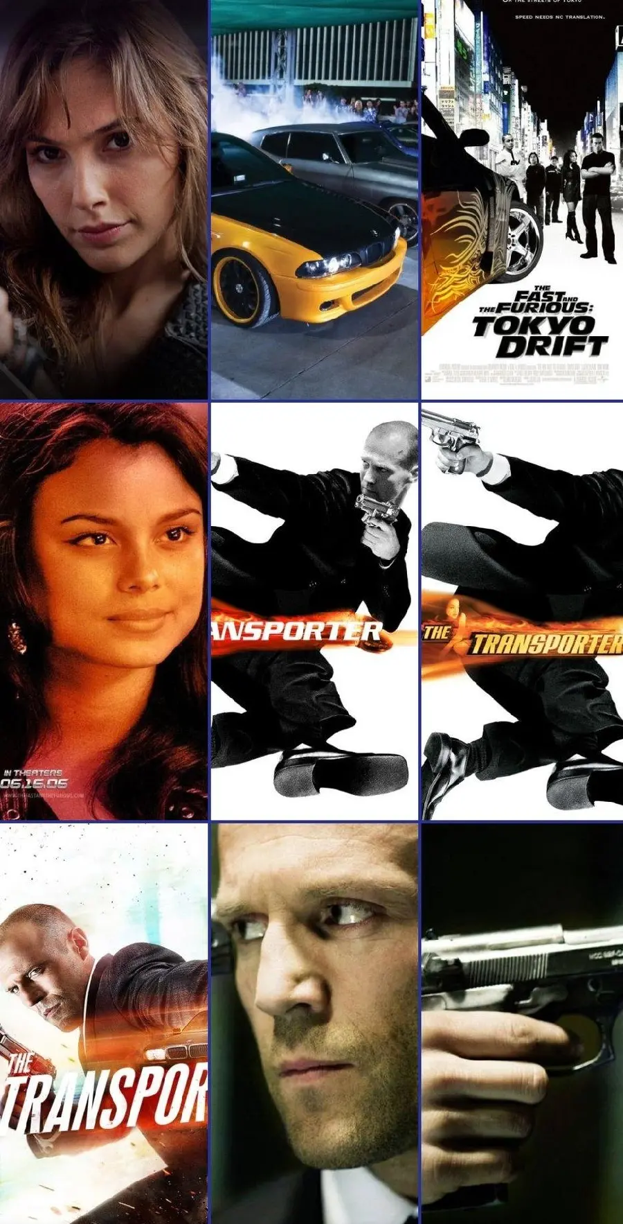 Photos of famous movie characters in the Fast and Furious movie series