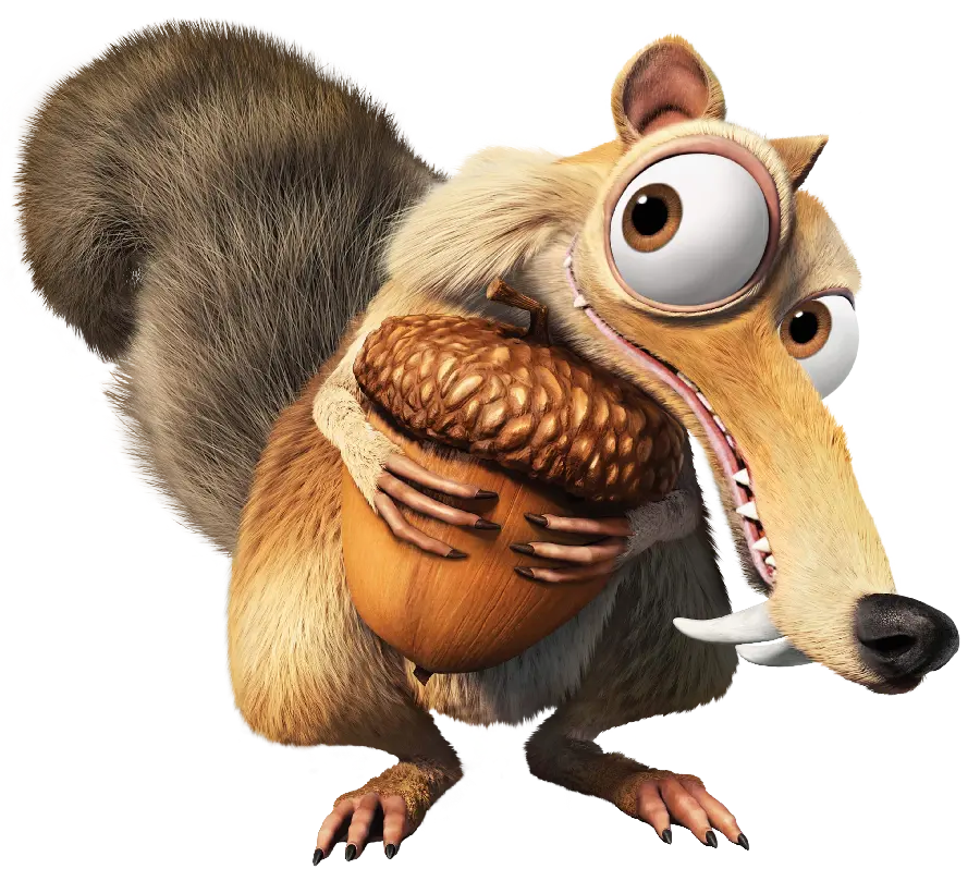 Squirrel Photo in Ice Age Animation with PNG Format