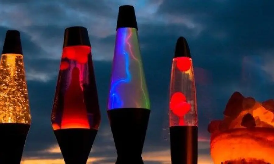 Background of lava lights in different shapes 