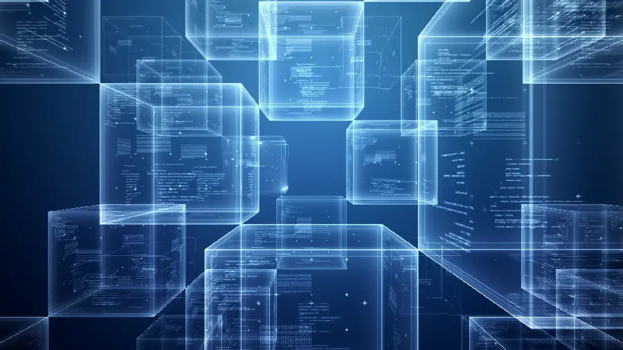Blockchain digital design wallpaper and background