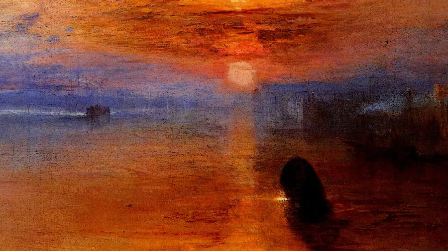 The strangest painting by William Turner called The Warring States 