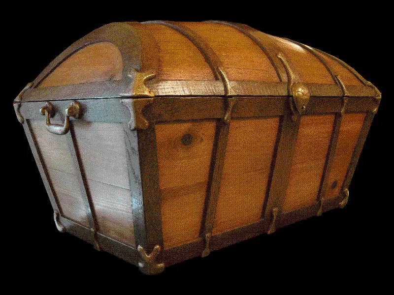 Free download of high quality PNG image of treasure chest and gold without background