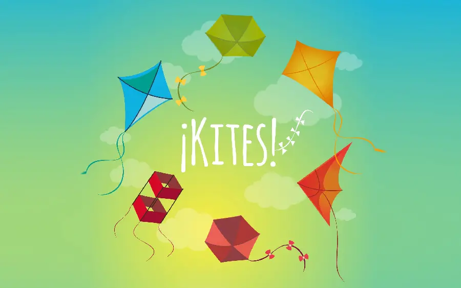 Download graphic wallpaper with a modern and new design of the kite flying festival 