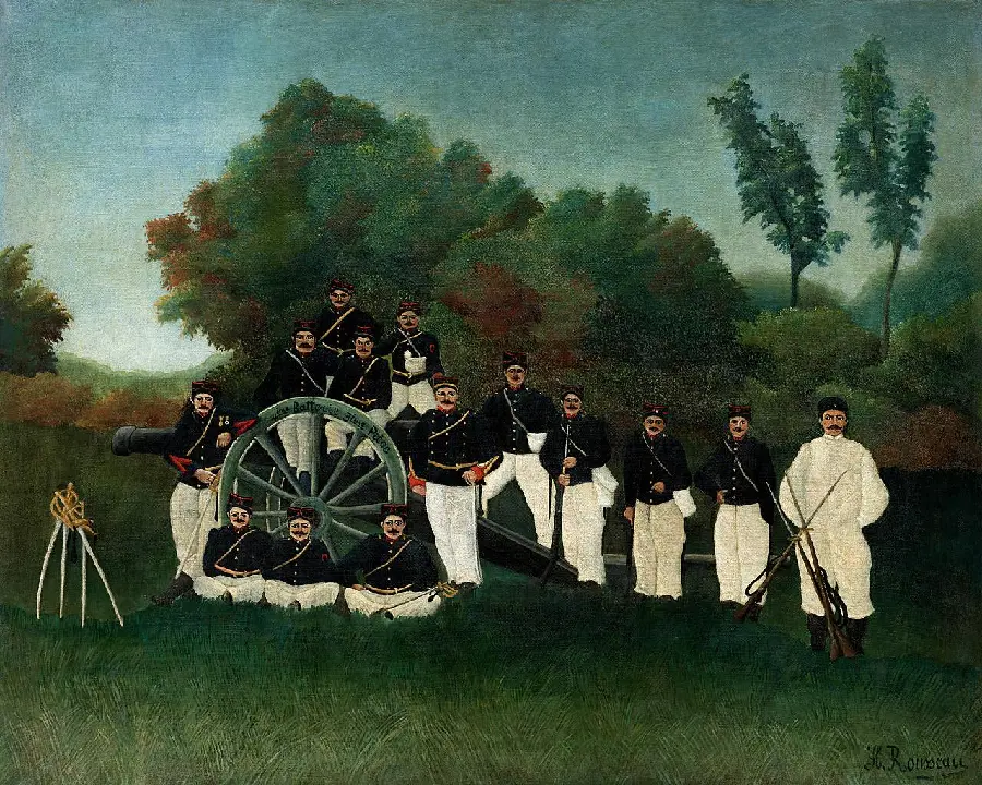 Download the real image of the painting of the Special Ceremony by Henri Rousseau