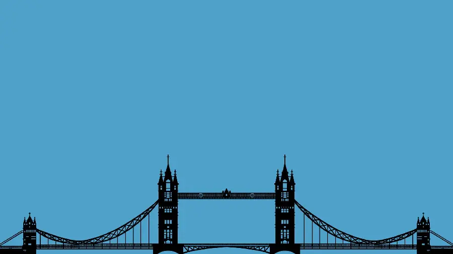 Download minimalist blue bridge wallpaper