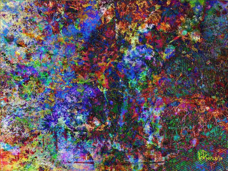 Jackson Pollock Purple and Pink Abstract Expressionism Painting
