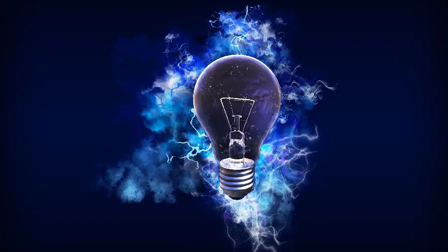 Download a photo of a lamp design with a black background suitable for electrical students' profiles and wallpapers