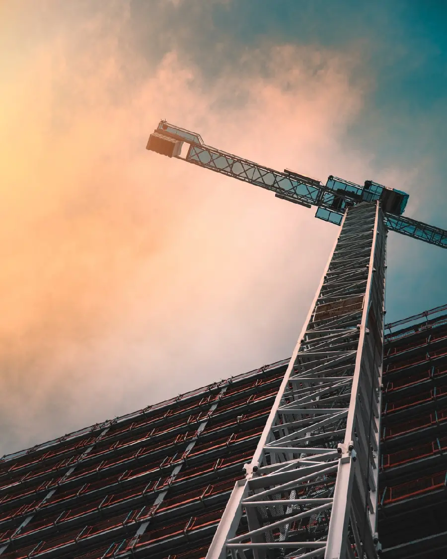 High quality photo of the metal and steel skeleton of this huge building