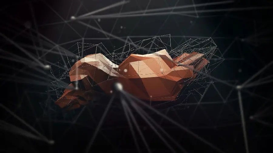  Abstract Polygonal Art Wallpaper Wireframe 3D Graphic