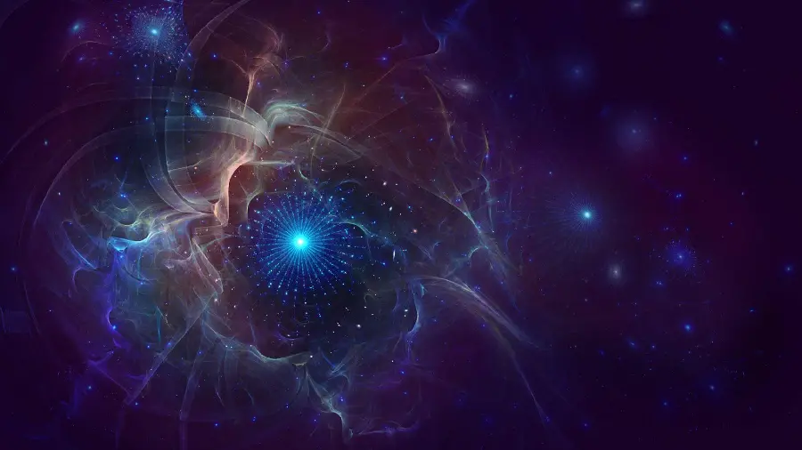 Very Beautiful Abstract Fractal Stock Image with Galaxy Pattern