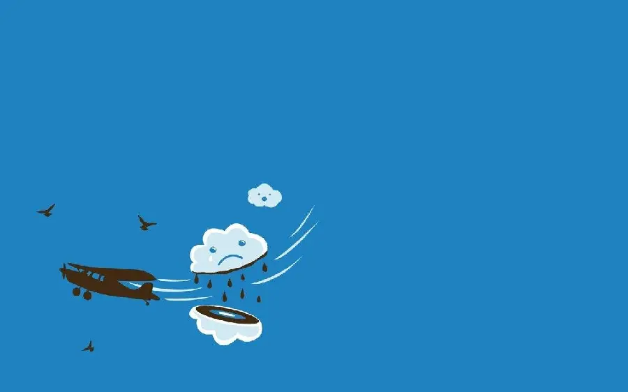 Download free and high-quality cute and funny minimalist blue wallpaper