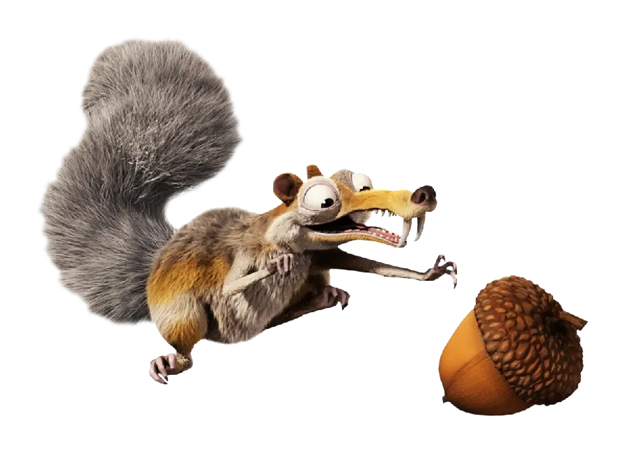 Image of Gogol squirrel in the animation and cartoon Ice Age PNG