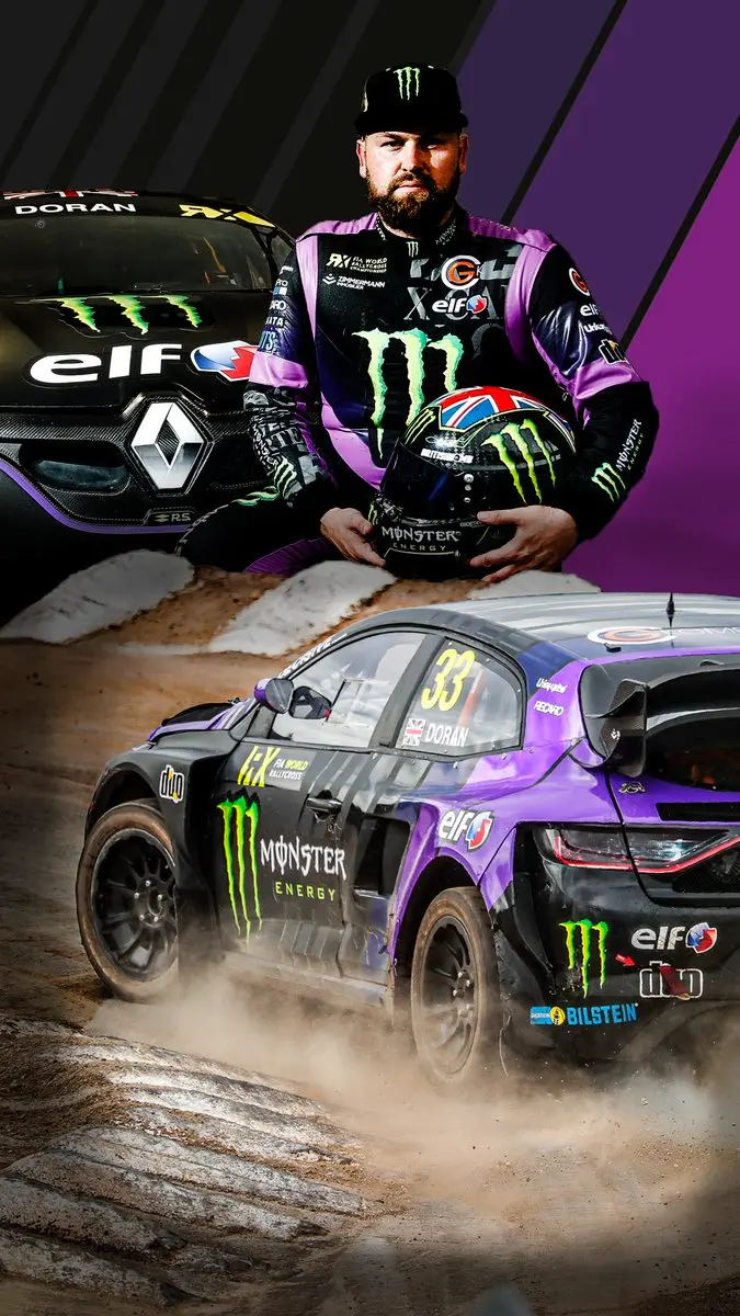 High-quality picture of the challenging rallycross race