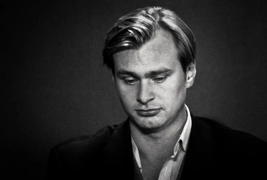 Download a beautiful black and white photo of Christopher Nolan, a British and American director 