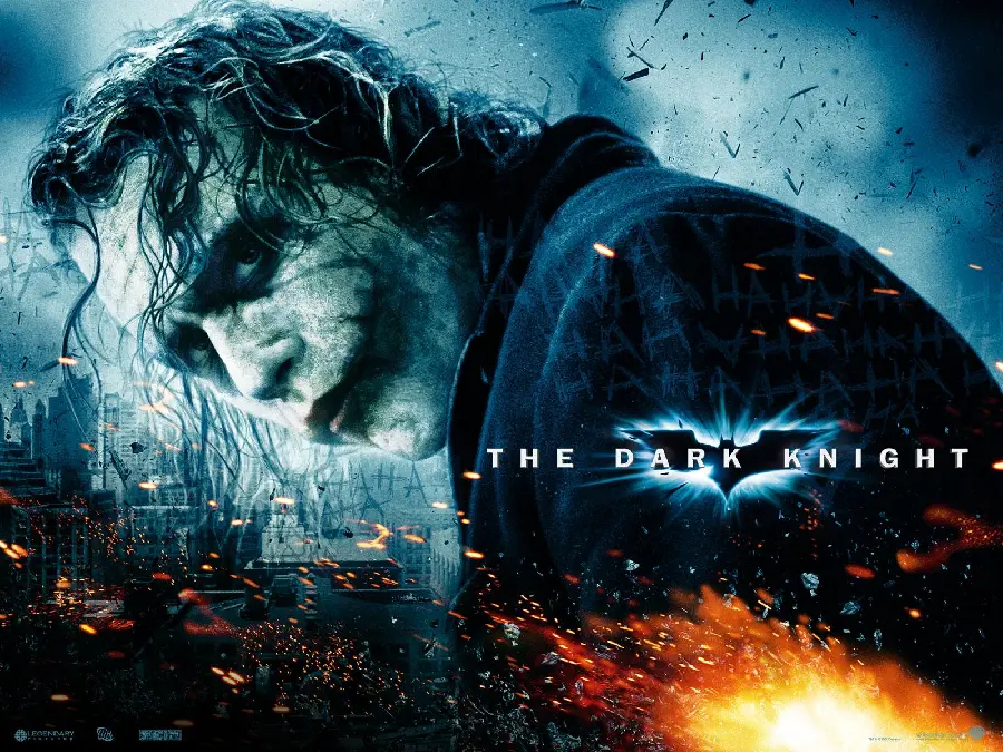 Photo of the very famous and popular Joker movie poster in the dark of night 