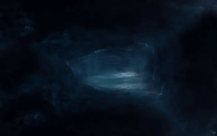 Dark and scary cave wallpaper for computer background 