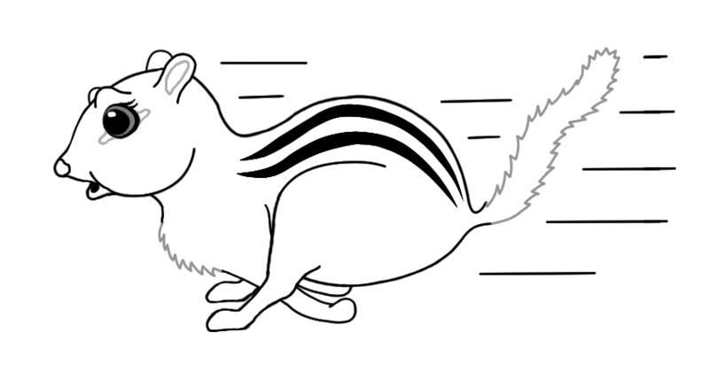 Cute and Funny Squirrel Drawing in PNG Format