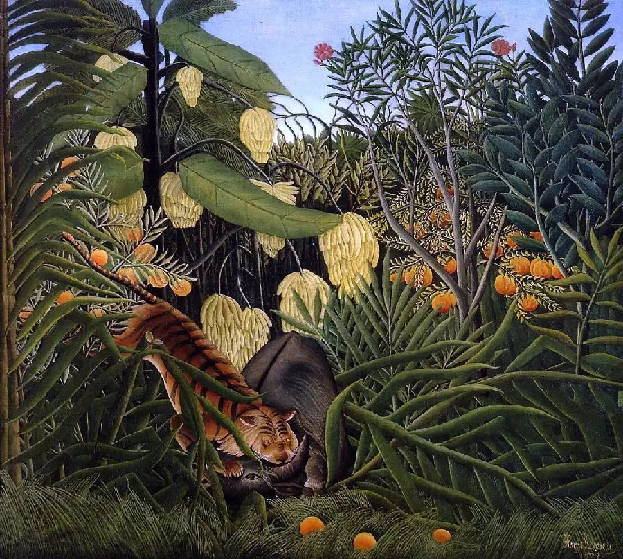Free Image of the Famous Painting by Henri Rousseau Called The Forest of Dreams 