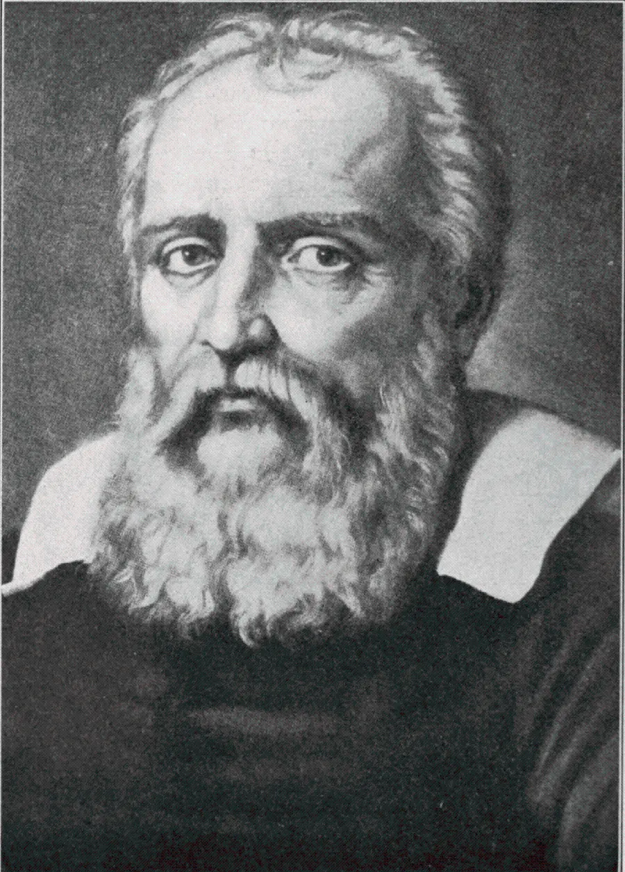 Old black and white photo of Galileo Galileo's youth