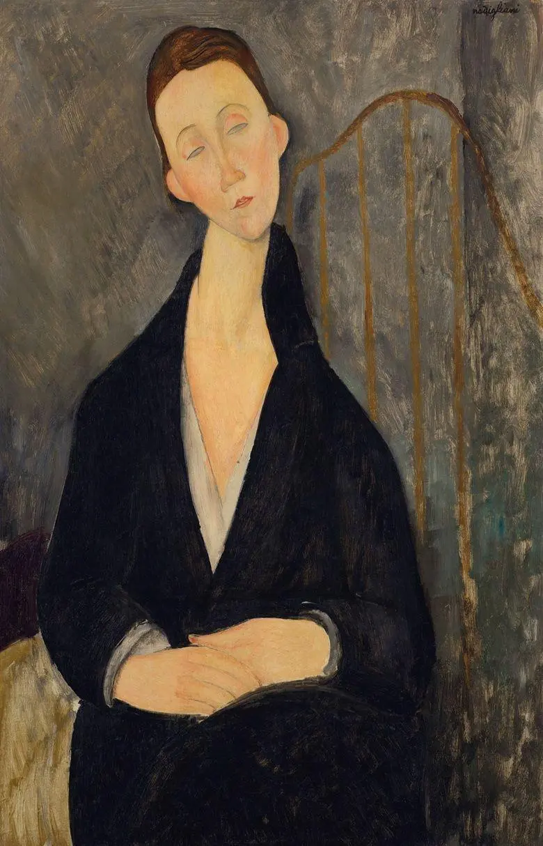 Lunia Czechowska (à la robe noire) by Amedeo Modigliani