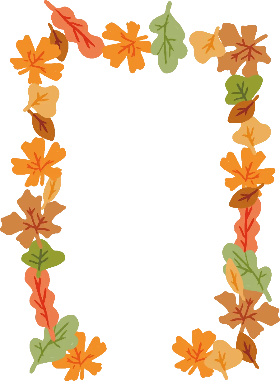 Free graphic image of autumn design frame with white background