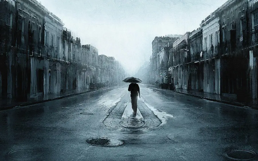 A gloomy and dumb sad profile picture suitable for foreign messengers 