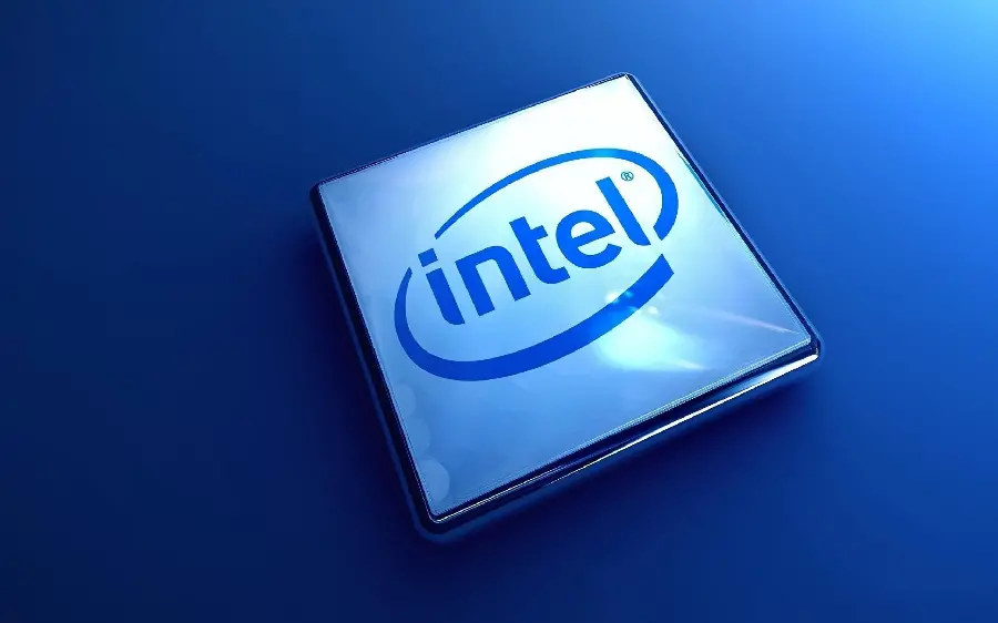 HD background photo with Intel logo and design