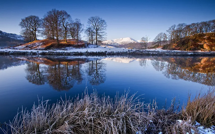Download a photo of nature and a door in cold and winter weather 