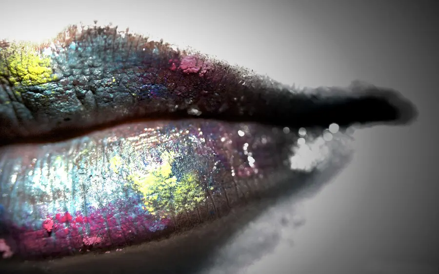 Cool Painted Lips Wallpaper Gorgeous Dark Cool Design Make Up