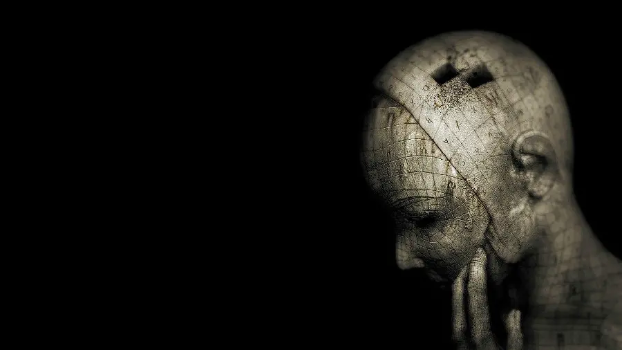 Scary wallpaper designed and created in a minimalist style