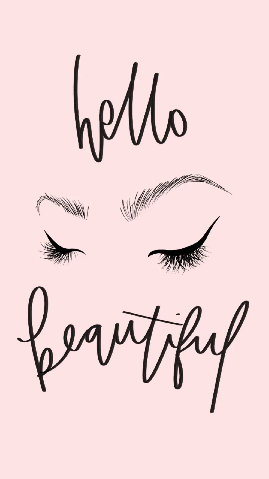 Photo of writing and graphic design of eyes and eyebrows with long and special eyelashes with HD quality 