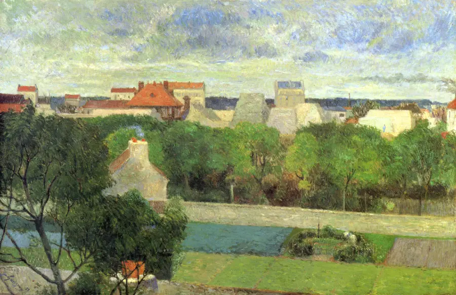 Simple and photoshop-free image of the most important nature painting by Paul Gauguin