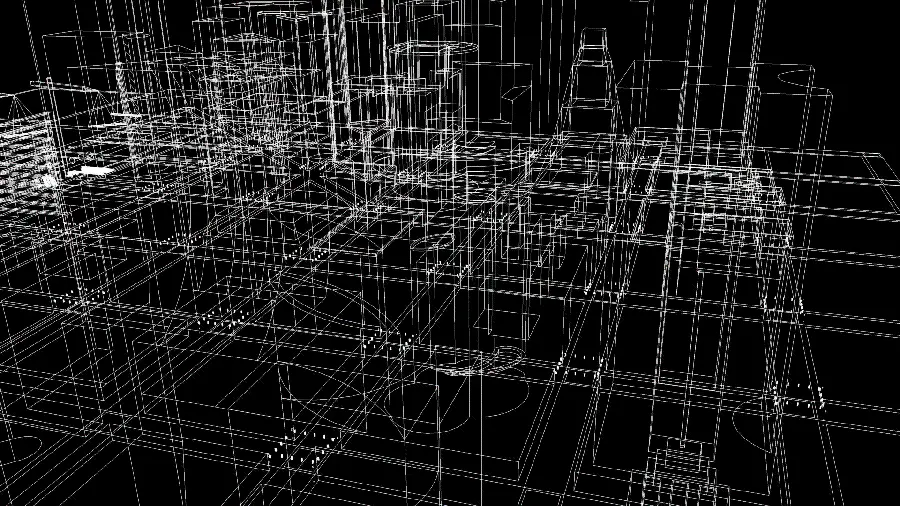 Abstract Geometric Network Background Wireframe 3D 3D