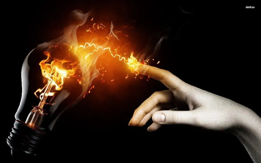 Free download of stylish and special profile photos and backgrounds with an electric current design