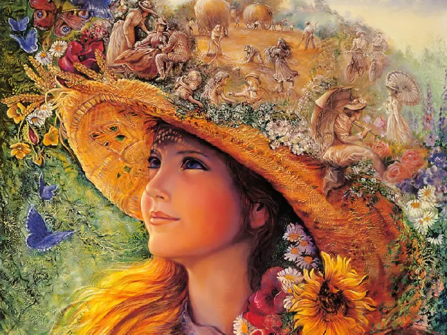 Download a beautiful and spectacular painting of a little girl for decorative painting