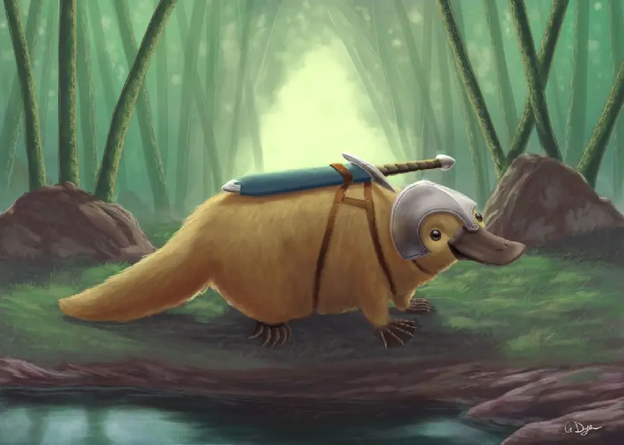 Cute profile picture of a fighting platypus for Noah