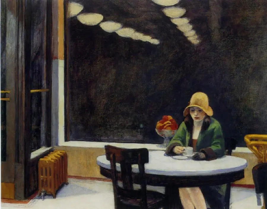 Oil Painting SantiagoArt Automat, 1927 Edward Hopper