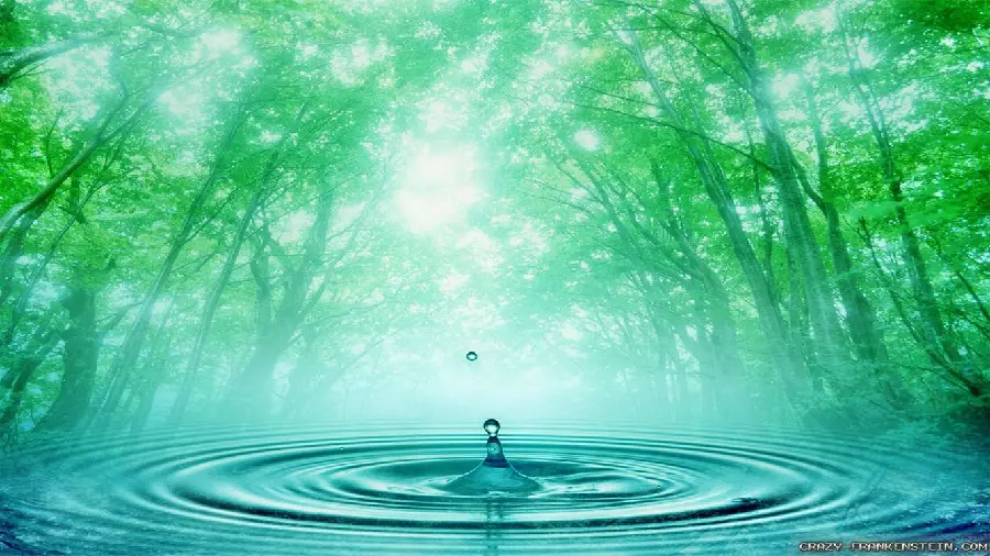 Awesome Photoshop Background Image of Cool Water Drops in the Lake