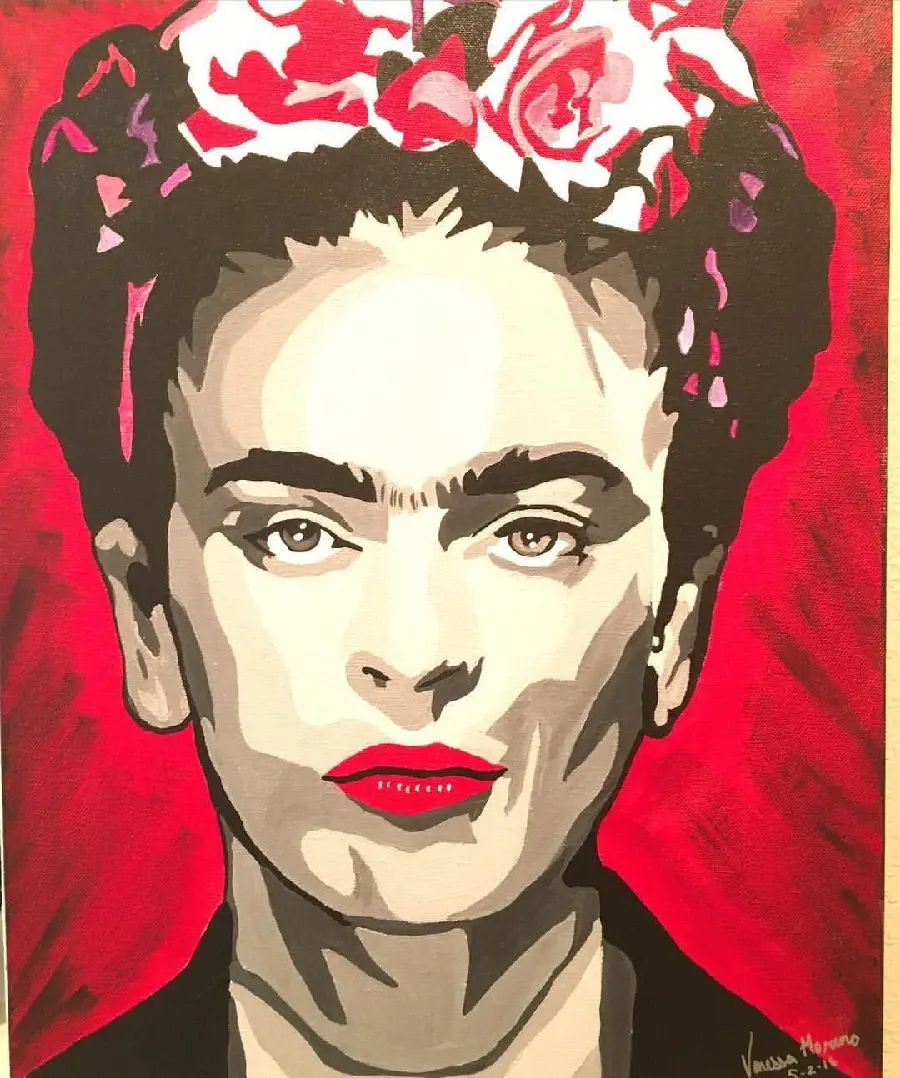 The most professional portrait size Frida Kahlo graphic painting for iPhone backgrounds and profiles
