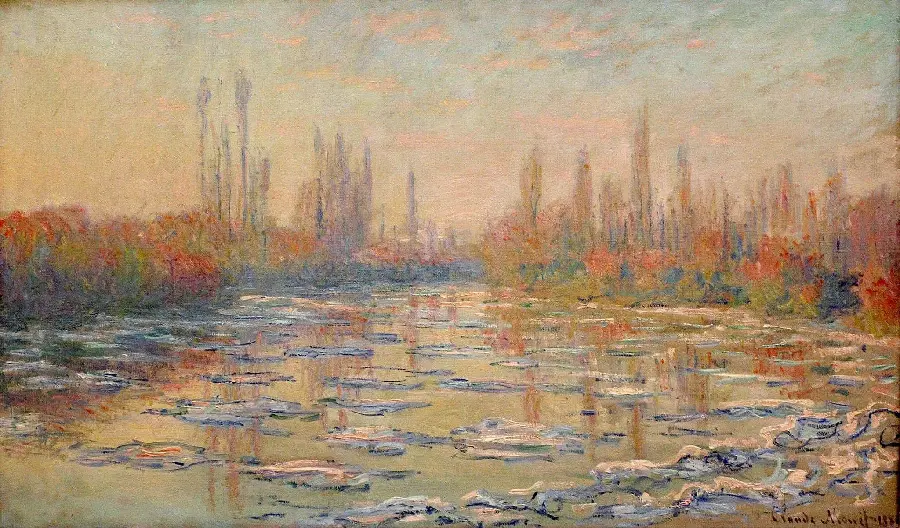 Ice Floes Painting 1880 by Claude Monet | Fine Arts of America