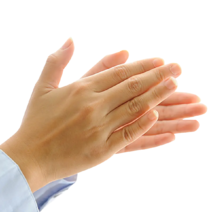 Hand PNG Image Cut Out Without Background With Short Nails 
