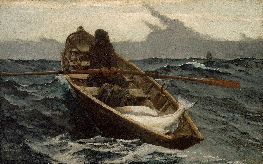 Fog Warning Painting, 1885 by Winslow Homer 