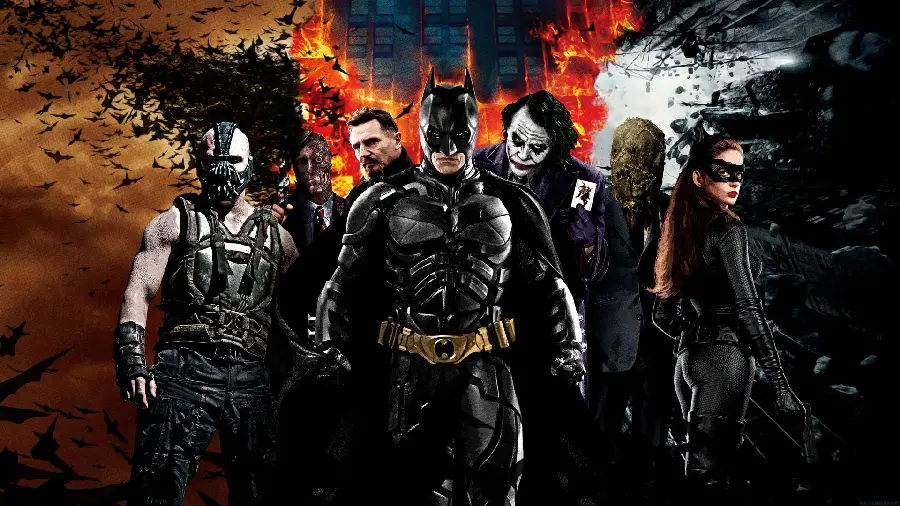 A selection of the most famous Hollywood characters from Christopher Nolan's works