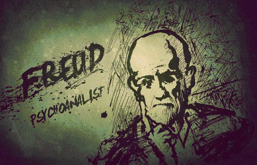 Cartoon and animated image of Dr. Sigmund Freud with full HD quality 