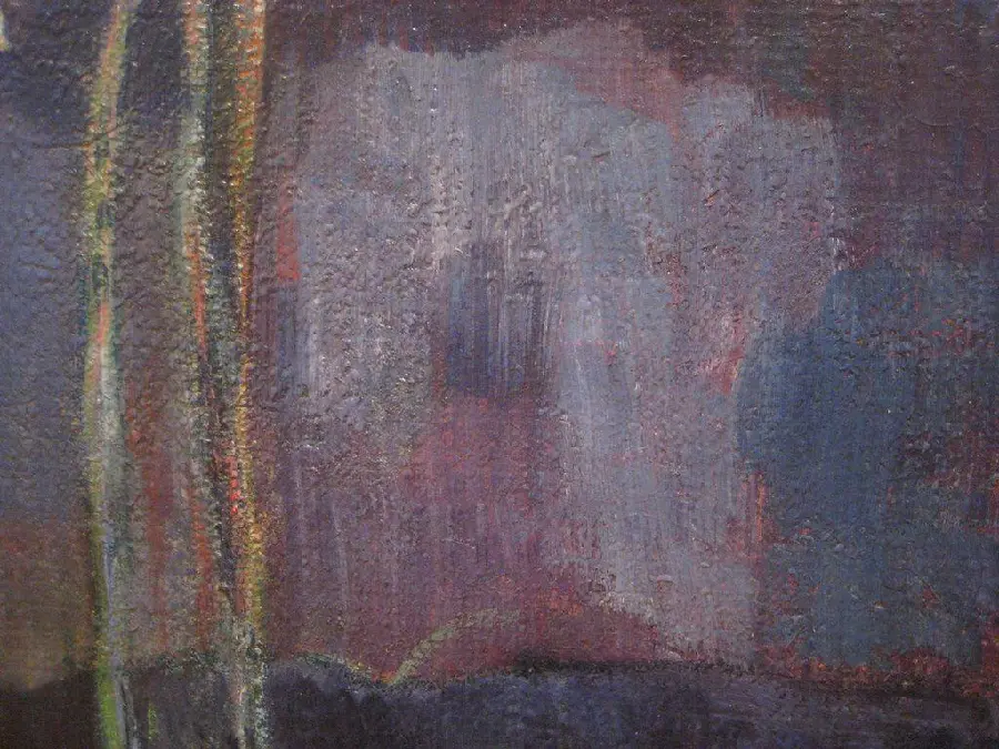 Full HD photo of the painting of the dark forest by Paul Gauguin, a French painter and sculptor