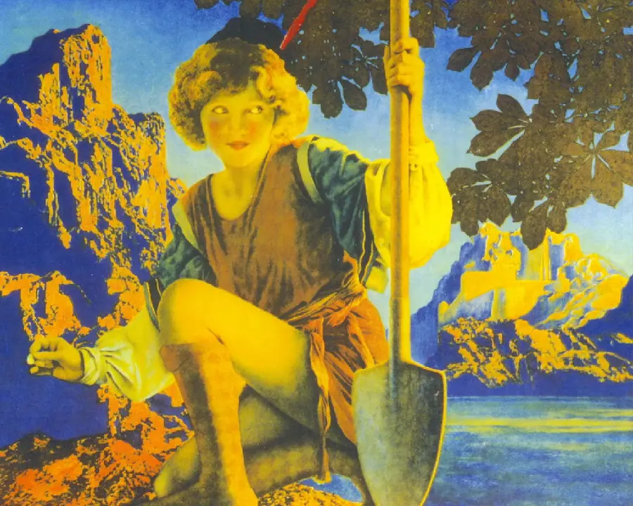 Jack and the Beanstalk painting photo beautiful painting by Maxfield Parish 
