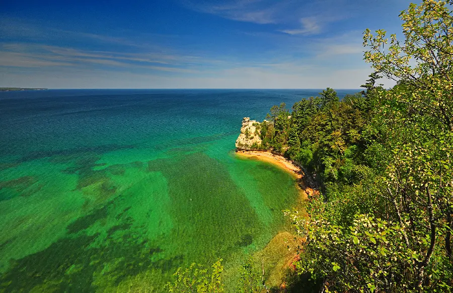 Sea and a stylish and attractive rocky coast 